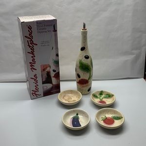 Florida marketplace 5 pc Hand painted dipping set